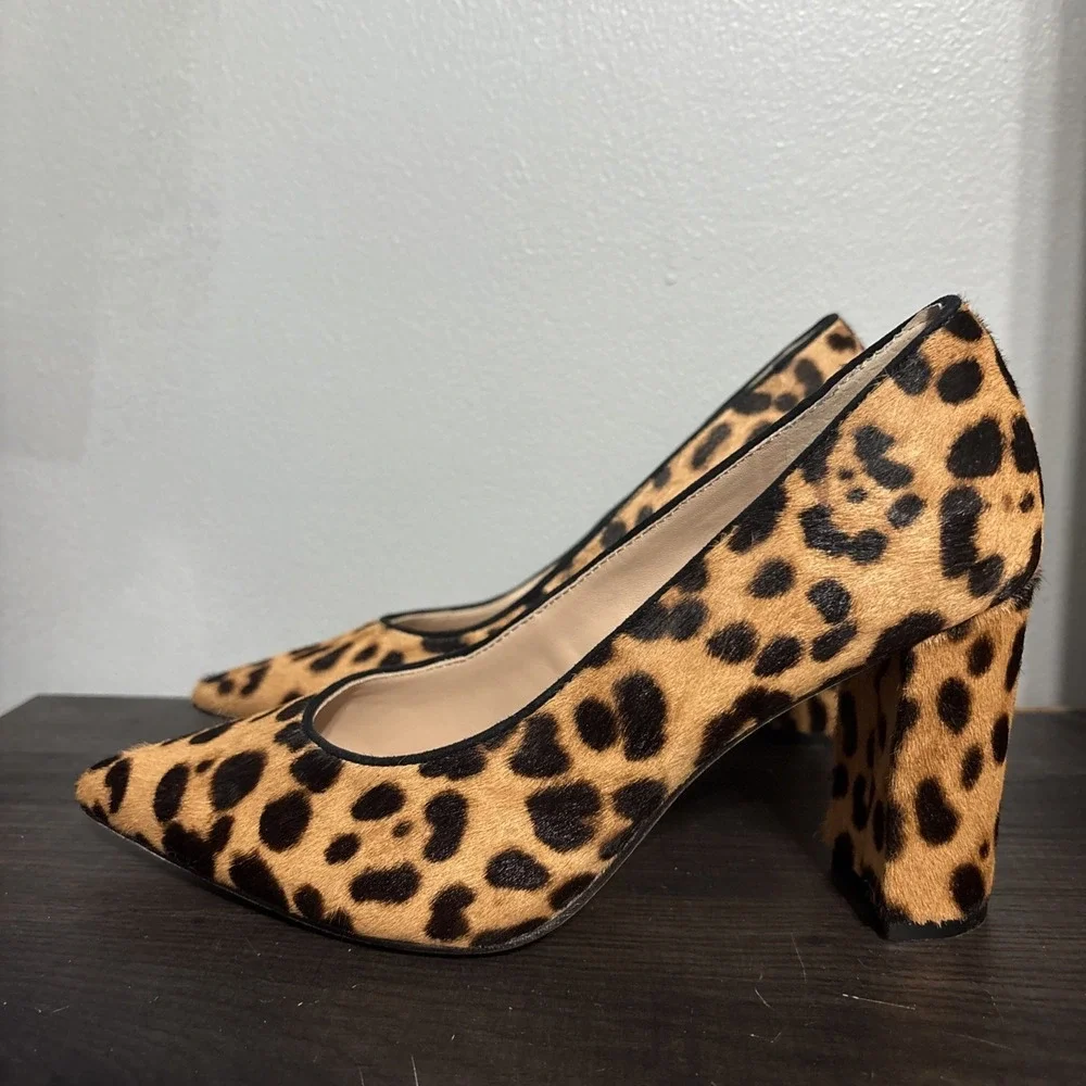 Antonio Melani Women's cheetah print heels Pumps Shoes size 6.5 Calf Hair